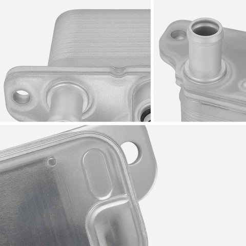 Heavy Duty Battery Chiller Heat Exchanger For Tesla Model X 2016 To 2020, aluminum core with hose barb fittings.