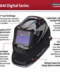 Premium Auto Darkening Welding Helmet With True Color Lens For Crushing Beads And Boss Level Comfort Designed For Tradesmen Grinding Steel Daily At The Yard, featuring 4C lens tech and digital controls.
