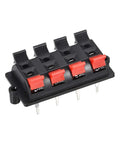 Two Row Eight Way Spring Speaker Terminal Clip Push Release Connector For Diy Audio Wiring Eight Pin 50V 3A Red Black Polarity