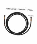 Pro Grade Heavy Duty Steam Hose For Steam Iron Replacement, 300cm length with heat-resistant black construction