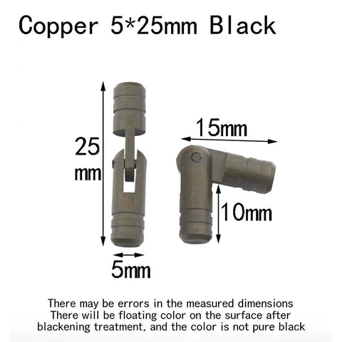 10 Pieces Mini Brass Barrel Hinges Concealed Cabinet Hinge Set For Wooden Furniture Rust Resistant And Durable 25mm Size