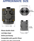 Pressure Balancing Cartridge Replacement For 974291 Valves 0X8 JX8 VB8 JV8 with dimensions labeled
