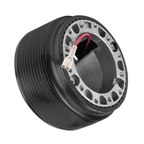Aluminum 6 Hole Steering Wheel Hub Adapter Kit Includes Horn Wire Screws Wrench Stabilizing Ring Quick Detach For Aftermarket Wheels Universal 6 Bolt Pattern Black Fits Mazda Miata 323 MX3 MX5 MX6