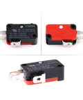 Cherry Micro Limit Switch SPDT Snap Action Button For Microwave Door And Arcade Projects 125V 250V 15A V-15-1C25 on black and red body