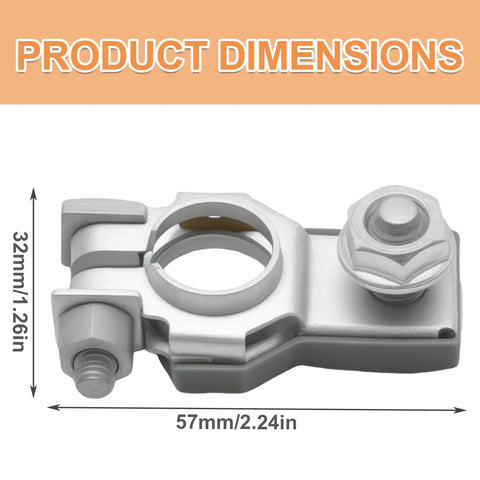 Negative Battery Terminal Assembly With Nut Replacement For Toyota Avalon 1995 2003 MR2 2000 2005, product dimensions shown.