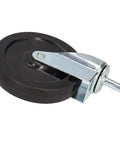 Rock Solid Spring Loaded Gate Wheels That Roll Smooth As Butter Heavy Duty Aluminum Caster with durable black rubber wheel.