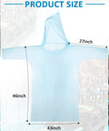 60 Pack Disposable Rain Ponchos For Adults With Hood, Emergency Waterproof Rain Gear, blue poncho 46x27 inch size shown