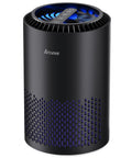 Air Purifier For Bedroom And Office With Sleep Mode And Speed Control, 360 Degree Filtration Cuts Smoke Pollen Dander Hair Odors, Quiet, Easy Setup, MK01 Black