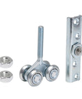 24mm Wheel Dia Steel Rail Hanging Trolley Wheel Sliding Track Roller With 90kg Load Bearing And Nuts H4 3 Adjustable Lateral And Vertical Alignment