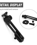 Detail display of cast iron lathe tool holder base with 25mm hole diameter for woodworking and turning projects, shown with components.