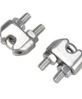 20 Pack M3 Stainless Steel Wire Rope Cable Clip Clamps For One Eighth Inch Cables Rustproof And Waterproof With Grippy Anti Slip Groove