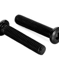 M5 X 30mm Socket Cap Allen Bolts With Flat Round Head, Black Oxide Finish, Full Thread, Carbon Steel, Hex Drive 4mm, 30 Pieces
