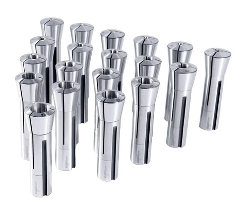 R8 Collets Set 19 Pc 2 To 20 Mm With 1 Mm Increments Pro Grade Hardened And Ground for CNC Milling Lathe and Machining