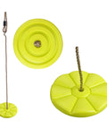 Tree Swing Disc Seat for Kids Yellow Round Outdoor Backyard Swing With 220lbs Capacity Perfect for Ages 3 To 10