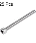 Badass Heavy Duty 10-24 X 2 Inch Hex Socket Head Cap Screws Built Tough With 304 Stainless Steel Polished Finish, single screw from twenty-five piece pack.