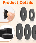 Close-up of black flat rubber washers from 143-Piece Flat Rubber Washers Assortment Kit With 10 Sizes From 7Mm To 30Mm
