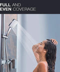 Handheld High Pressure Shower Head With 6 Modes Detachable Chrome Square Design providing full even coverage