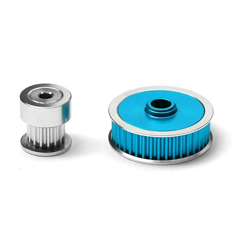 Radio Control Car Transmission Upgrade Kit With Low Noise Belt Drive Conversion For TT02 1 To 10 Scale Radio Control Cars CNC Machined Gears System Durable High Precision Parts To Boost Power Transfer And Smooth Shifts. CNC aluminum pulleys