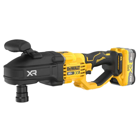 Badass Heavy Duty Cordless Stud And Joist Drill Kit Includes 20V Max Battery And Charger With Anti Rotation Feature, side view.
