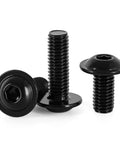 20 Pack M8 X 25mm Flanged Button Head Socket Cap Screws 304 Stainless Steel Fasteners Black Coated showing various angles.