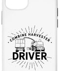 Combine Harvester Driver Case For Smartphone Threshing Harvesting Machine Farm Theme Protective Cover