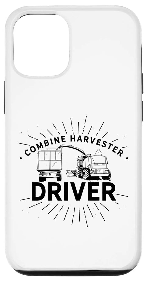 Combine Harvester Driver Case For Smartphone Threshing Harvesting Machine Farm Theme Protective Cover