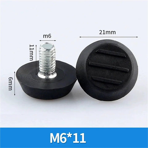 Heavy Duty Threaded Leveling Feet Set Screw In Adjustable Furniture Levelers For Chairs And Tables 4 Pieces M6 Size