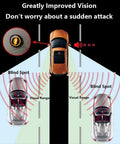 Universal Ultrasonic Blind Spot Monitoring System Kit With Lane Change Alert BSD Distance Assistant Durable PVC And Metal Build
