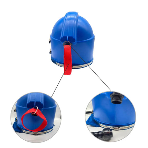 Sandblasting Hood And Helmet With Safe Air Feed Shoulder Protection For Sandblasters Durable ABS Mask With Double Lens