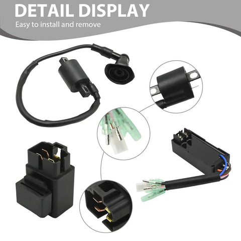 Polaris CDI Box Ignition Coil Kit Replacement For Sportsman Predator Scrambler 50 90 2001 2007 with voltage regulator rectifier