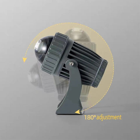 Long‑Throw LED Floodlight, Outdoor Wall Spotlight(Green 5w) with 180° adjustable bracket showcasing its design.