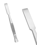 Bone Osteotome For Orthopedic Surgery, Pro Grade Reusable German Stainless Steel Surgical Instrument, Precision Bone Shaping Tool For Pros, Autoclavable 13.5 Cm Length, angled flat blade view