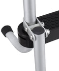 Pontoon Boat 4 Step Folding Boarding Ladder AL B4 Anodized Aluminum With Flush Mount Design, close-up of mount hinge