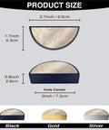 Cream Beige Marble Texture Cabinet Pulls 2 Pack Black Semicircle Drawer Handles With 3 Inch Hole Centers size dimensions chart