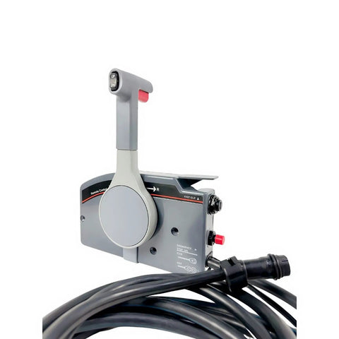 Outboard Remote 703-48205-16 Side Mount 10 Pin Push To Open Replacement Control Box with Cables for Marine Boats