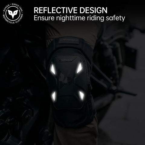 Motocross And Dirt Bike Knee Pads For Men And Women Ride Ready Gear With Tough As Nails Impact Resistant TPU Shell Black on leg