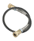 Heavy Duty High Pressure Air Hose 50cm M10x1 Thread 9000 PSI Stainless Wrap Protects Against Kinks For Hunting Diving Tanks And Industrial Jobs Built To Handle Abuse No Matter How Hard You Run Them Today, coiled with brass fittings