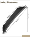 Heavy Duty Arc 45 Degree Angle Support Brackets For Pergolas Decks And Gazebos Top Shelf Steel dimensions shown in image.