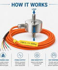 50 Kg Mini Load Cell Sensor For Tension And Compression Testing mounted with cable, stainless steel sensor for load measurement