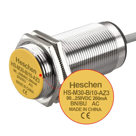 10mm Inductive Proximity Sensor Switch Embedded Cylindrical Type With 90 To 250V AC 2 Wire No Normally Open 400mA