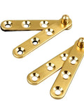 2 Pack Concealed Pivot Hinges For Cabinets And Doors Hidden Brass Gold Straight Line Design Durable Door Hardware displayed