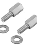 2 Pack Bicycle Axle Extenders 3/8-26 TPI stainless steel extension bolts with self-locking washers for training wheels