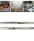 Two Pack 200mm Three Section Full Extension Drawer Slides Featuring Smooth As Butter Gliding For No Fuss Cabinet Access And Heavy Duty Storage Solutions.