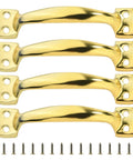 Four Bow Shaped Metal Pulls Gate Handles For Garage Doors Wardrobes Cupboards Fences And Barn Doors Cabinet Hardware With Included Screws