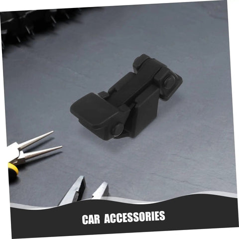 Flexible Hood Latch Lock Kit With Black T-Handle Hasps And Brackets for vehicle hoods, shown with tools on a gray surface.