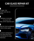 Windshield Crack Repair Kit With 2026 Upgrade Glass Repair Liquid For Chips And Cracks Do It Yourself Quick Fix That Deeply Penetrates shown with car