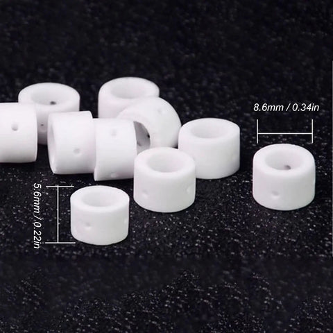 110 Piece Plasma Cutter Consumables Set With Ceramic Cups Electrodes Nozzles And Gas Rings For Cut40 50 Plasmatorch Parts High Durability, white ceramic cups