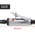Heavy Duty No Nonsense Pneumatic Air Die Grinder With 1/4 Inch Shank And 23000 Rpm, 156mm size shown for precise use.