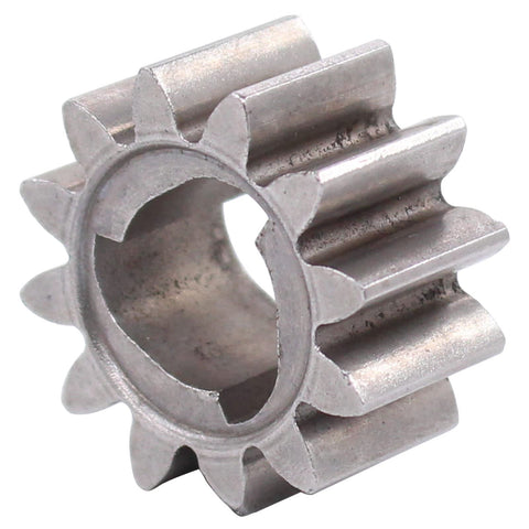 Beefed Up 12 Tooth Drive Gear Kit For Lawn Mower HRR216 HRS216 12T Pinion Gear Replacement, close-up of steel gear.