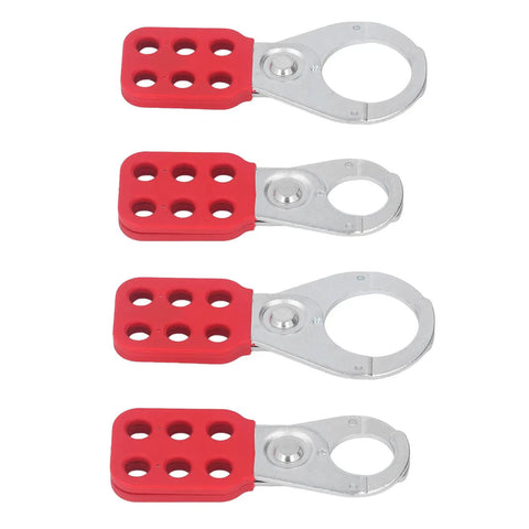 Lockout Hasp With 6 Hole Design For Industrial Gear Galvanized Steel With Nylon PA Handle 1 In And 1.5 In Jaw Padlockable Isolation Tool